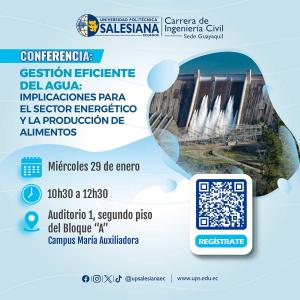 Afiche de la Conferencia: Gestión eficiente del Agua